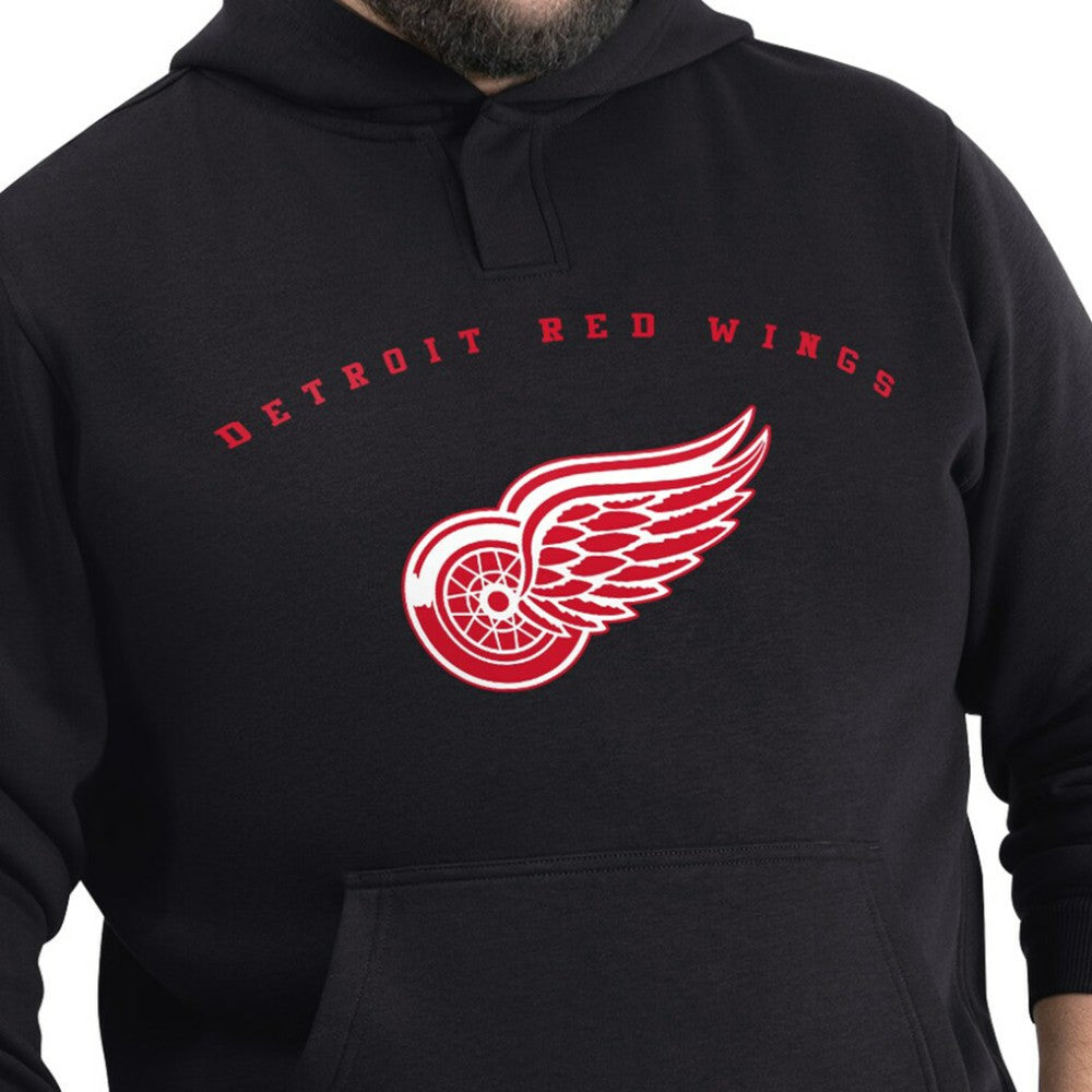 NHL Black Detroit Red Wings G-III Sports by Carl Banks Adaptive Classic Team Arc Fleece Hoodie