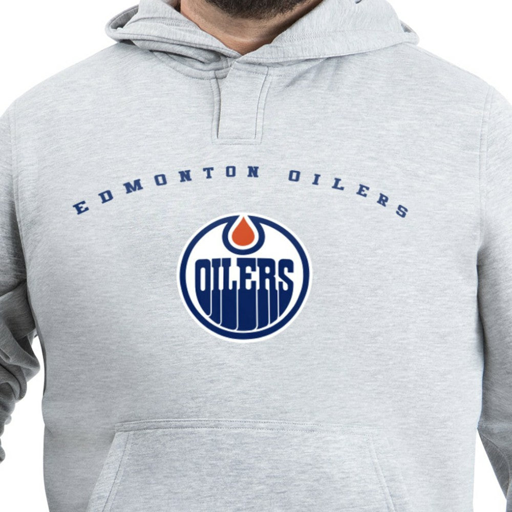 NHL Gray Edmonton Oilers G-III Sports by Carl Banks Adaptive Classic Team Arc Fleece Hoodie