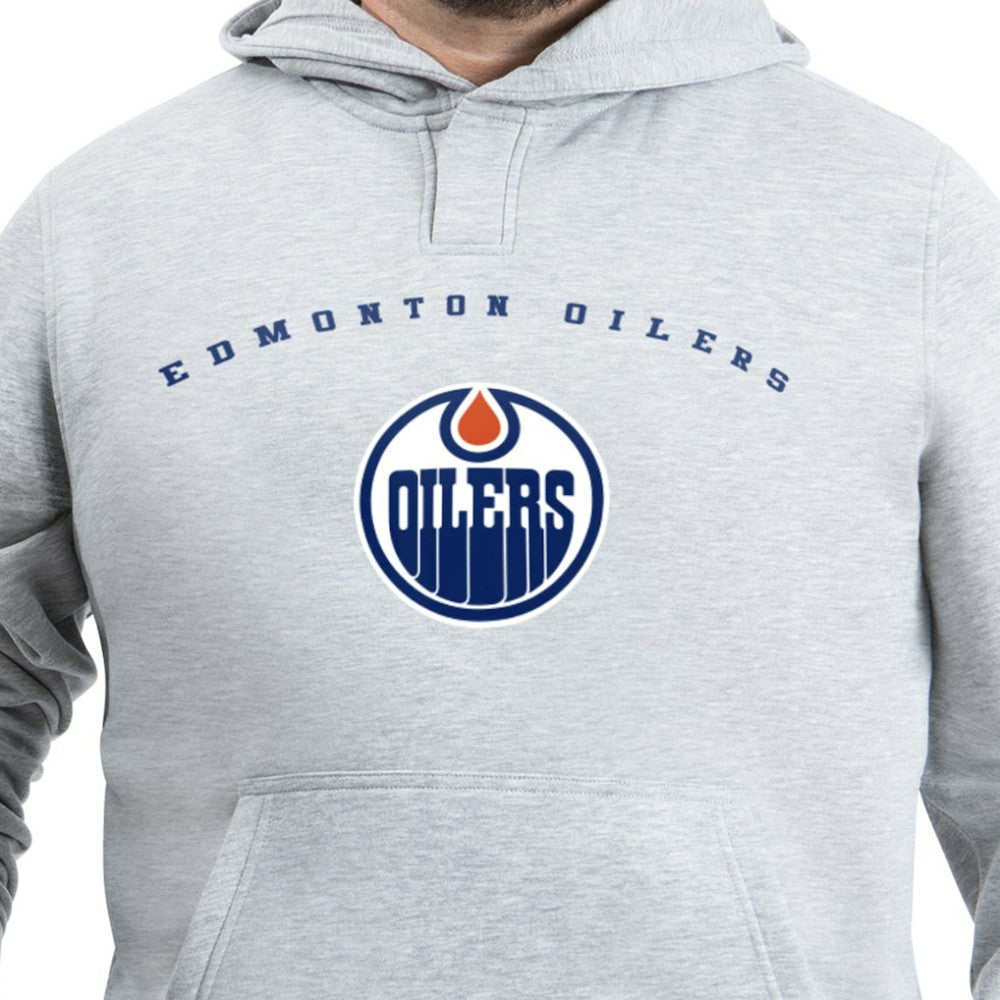 NHL Gray Edmonton Oilers G-III Sports by Carl Banks Adaptive Classic Team Arc Fleece Hoodie