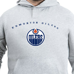 NHL Gray Edmonton Oilers G-III Sports by Carl Banks Adaptive Classic Team Arc Fleece Hoodie