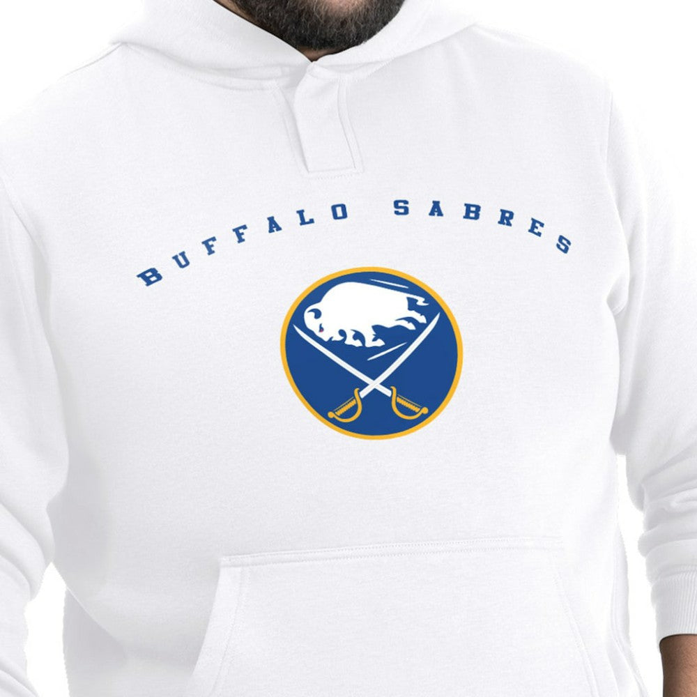 NHL White Buffalo Sabres G-III Sports by Carl Banks Adaptive Classic Team Arc Fleece Hoodie