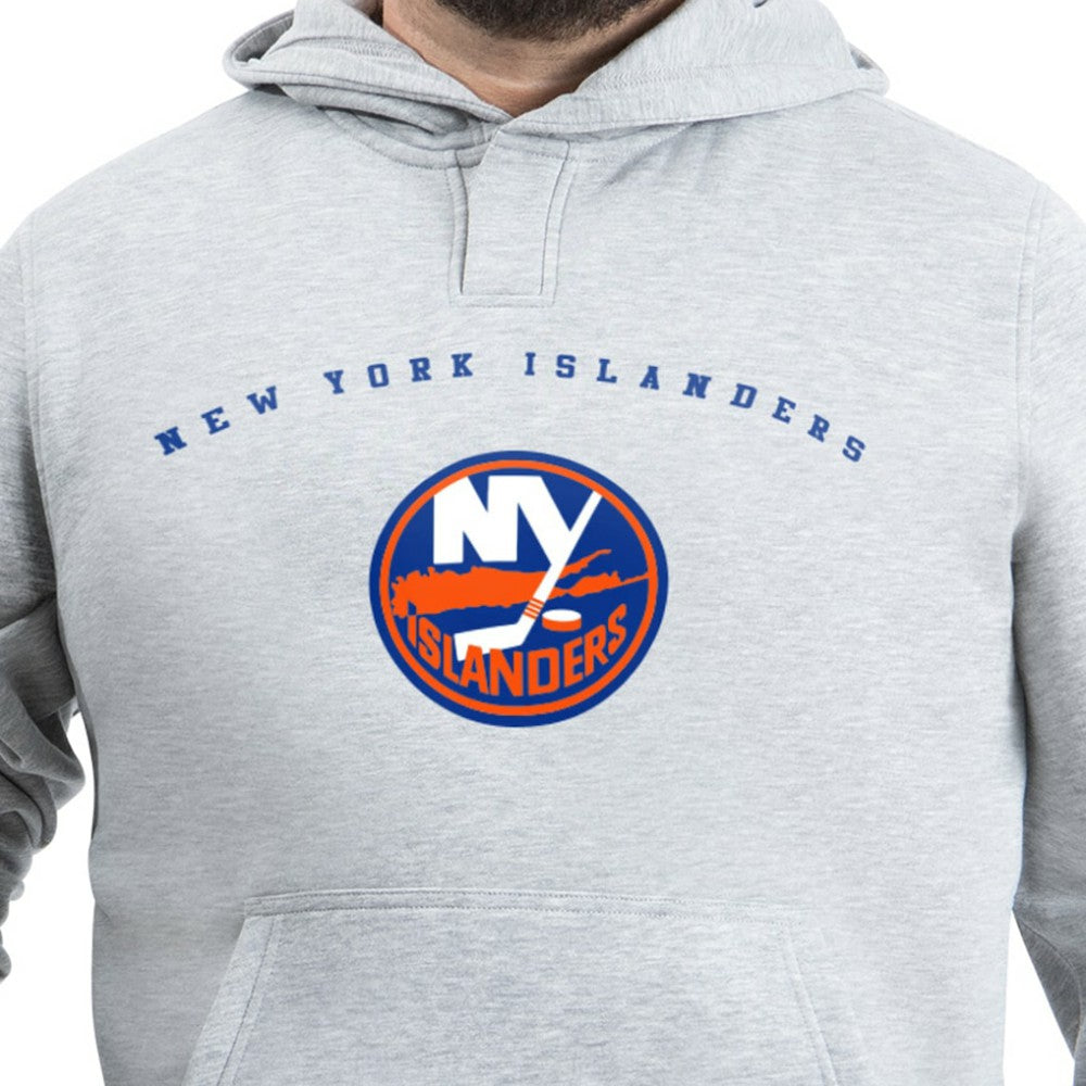 NHL Gray New York Islanders G-III Sports by Carl Banks Adaptive Classic Team Arc Fleece Hoodie