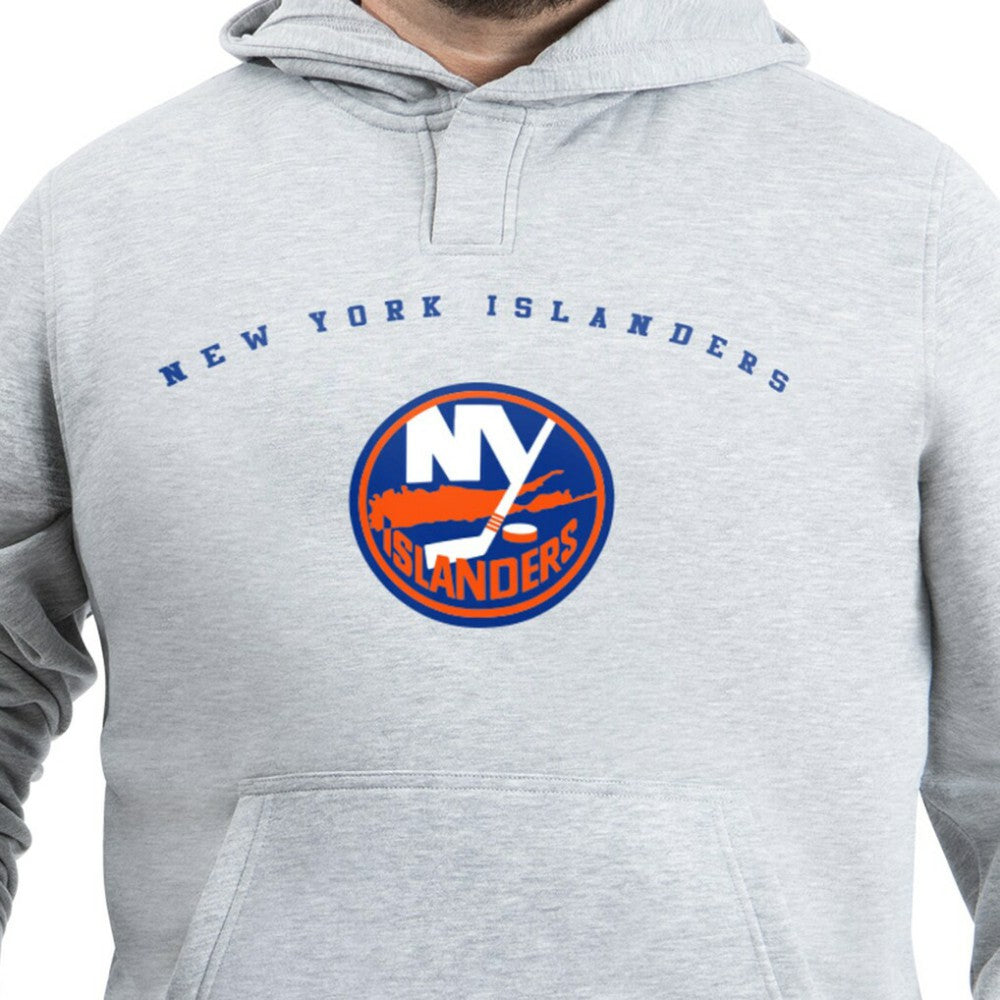 NHL Gray New York Islanders G-III Sports by Carl Banks Adaptive Classic Team Arc Fleece Hoodie
