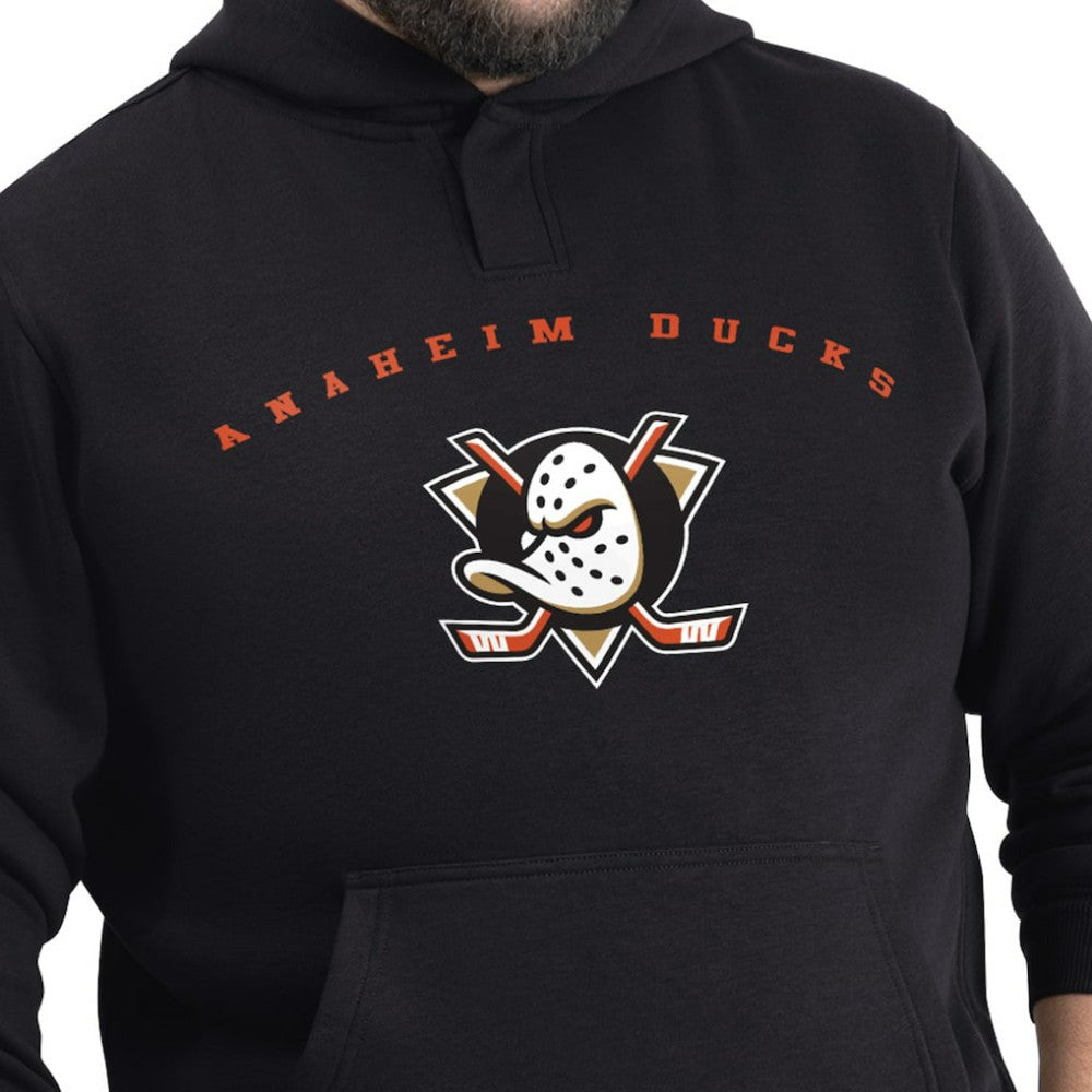 NHL Black Anaheim Ducks G-III Sports by Carl Banks Adaptive Classic Team Arc Fleece Hoodie