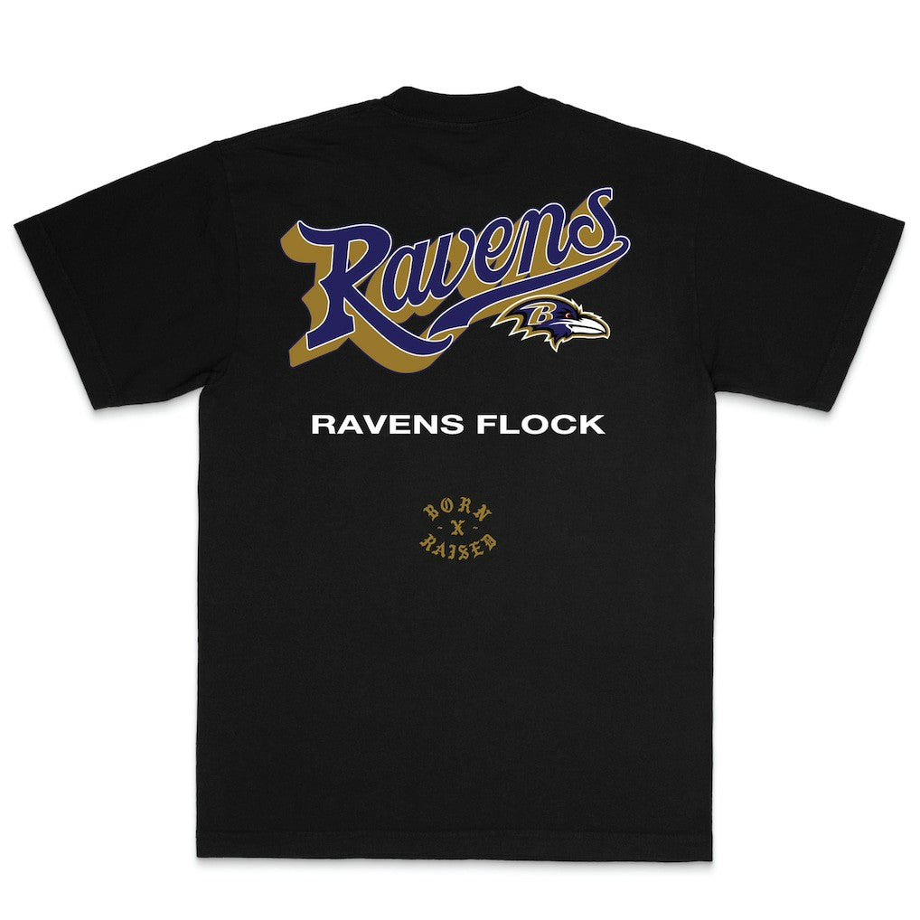 Born x Raised Unisex Pro Script T-Shirt - Baltimore Ravens