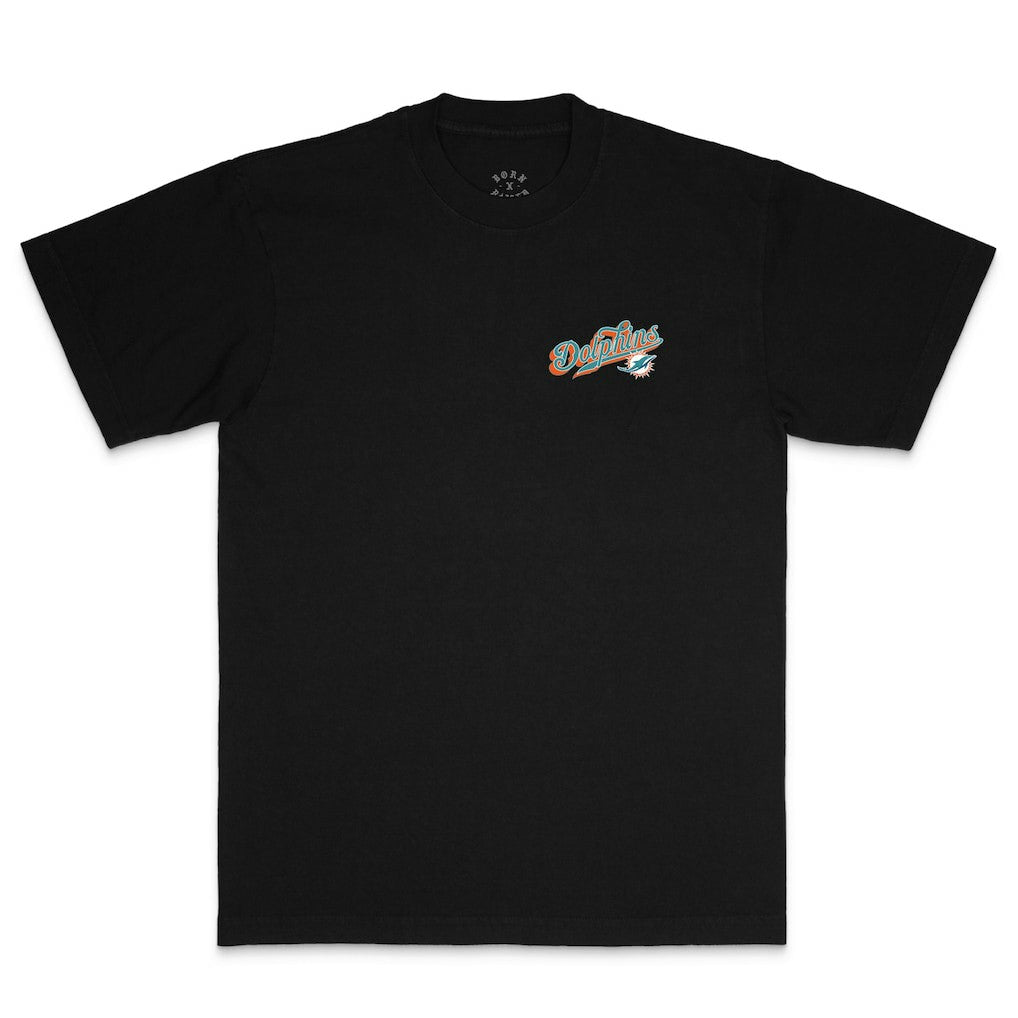 Born x Raised Unisex Pro Script T-Shirt - Miami Dolphins