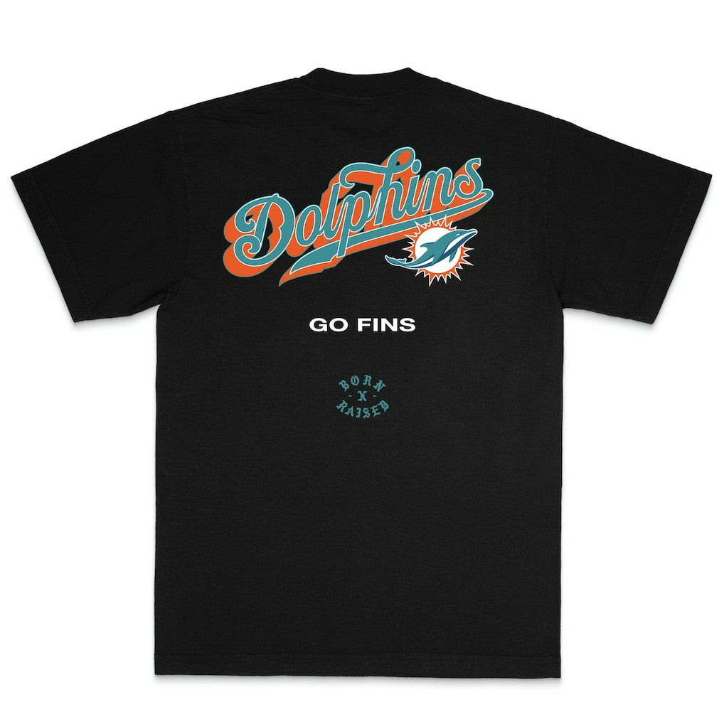 Born x Raised Unisex Pro Script T-Shirt - Miami Dolphins