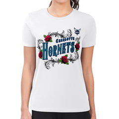 NBA Charlotte Hornets G-III 4Her by Carl Banks Women's Super-Slim Fit Lightweight Roses Crew Neck T-Shirt