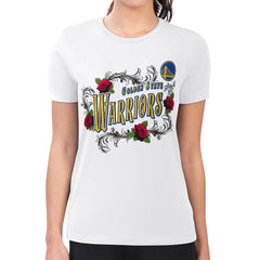 NBA Golden State Warriors G-III 4Her by Carl Banks Women's Super-Slim Fit Lightweight Roses Crew Neck T-Shirt sale