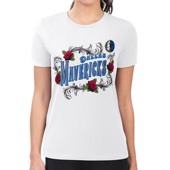 NBA Dallas Mavericks G-III 4Her by Carl Banks Women's Super-Slim Fit Lightweight Roses Crew Neck T-Shirt sale