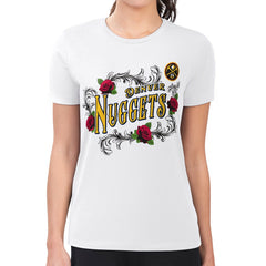 NBA Denver Nuggets G-III 4Her by Carl Banks Women's Super-Slim Fit Lightweight Roses Crew Neck T-Shirt sale