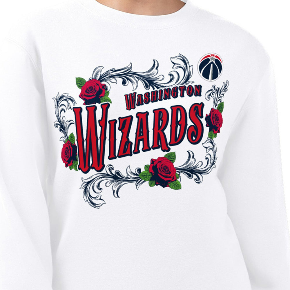 NBA Washington Wizards G-III 4Her by Carl Banks Women's Roses Fleece Tri-Blend Sweatshirt