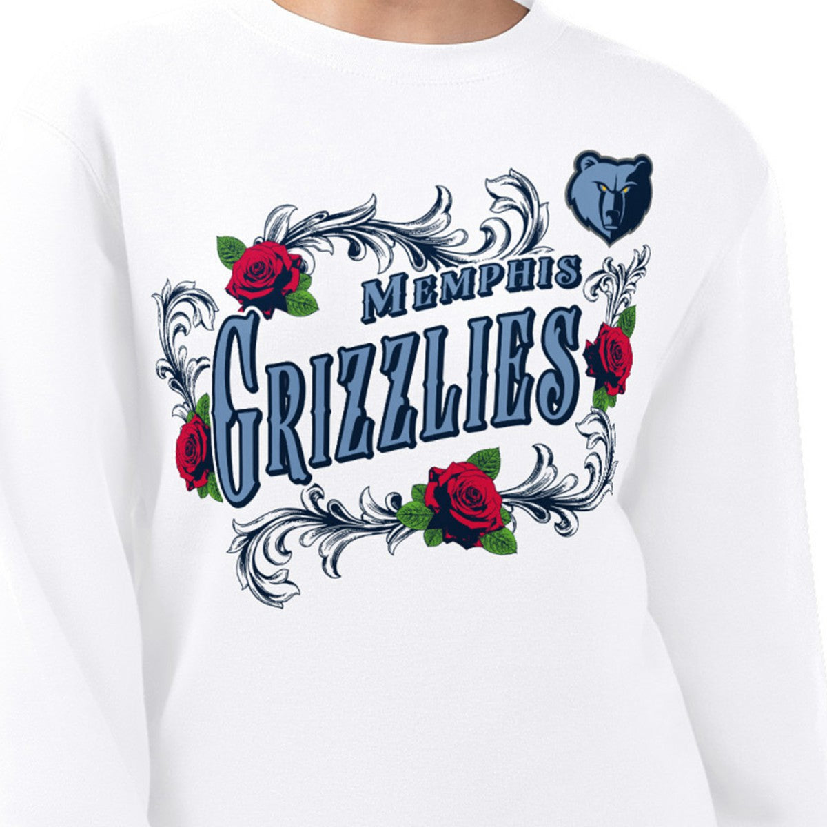 NBA Memphis Grizzlies G-III 4Her by Carl Banks Women's Roses Fleece Tri-Blend Sweatshirt