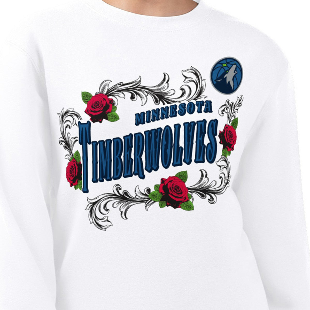 NBA Minnesota Timberwolves G-III 4Her by Carl Banks Women's Roses Fleece Tri-Blend Sweatshirt