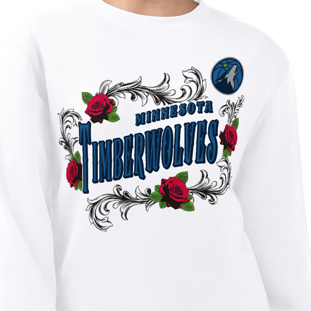 NBA Minnesota Timberwolves G-III 4Her by Carl Banks Women's Roses Fleece Tri-Blend Sweatshirt