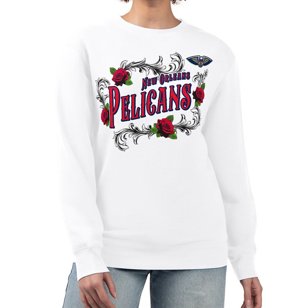 NBA New Orleans Pelicans G-III 4Her by Carl Banks Women's Roses Fleece Tri-Blend Sweatshirt