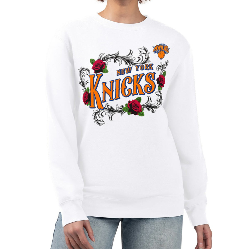 NBA New York Knicks G-III 4Her by Carl Banks Women's Roses Fleece Tri-Blend Sweatshirt