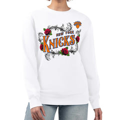 NBA New York Knicks G-III 4Her by Carl Banks Women's Roses Fleece Tri-Blend Sweatshirt
