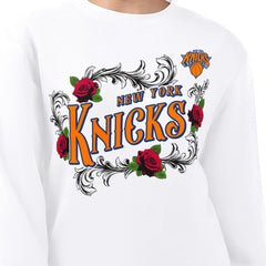 NBA New York Knicks G-III 4Her by Carl Banks Women's Roses Fleece Tri-Blend Sweatshirt
