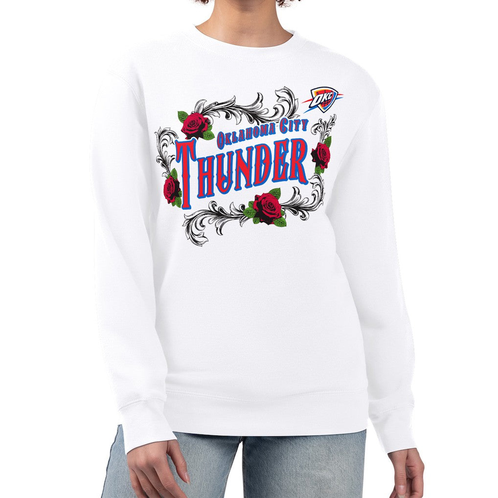 NBA Oklahoma City Thunder G-III 4Her by Carl Banks Women's Roses Fleece Tri-Blend Sweatshirt