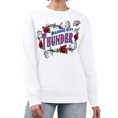 NBA Oklahoma City Thunder G-III 4Her by Carl Banks Women's Roses Fleece Tri-Blend Sweatshirt