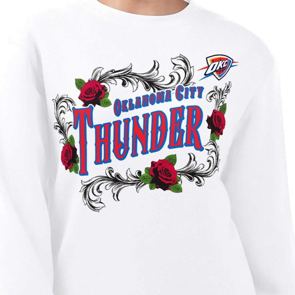 NBA Oklahoma City Thunder G-III 4Her by Carl Banks Women's Roses Fleece Tri-Blend Sweatshirt