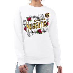 NBA Denver Nuggets G-III 4Her by Carl Banks Women's Roses Fleece Tri-Blend Sweatshirt sale
