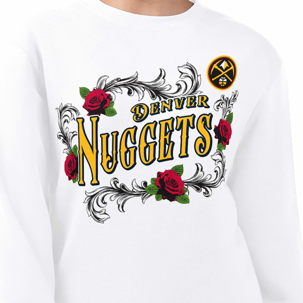 NBA Denver Nuggets G-III 4Her by Carl Banks Women's Roses Fleece Tri-Blend Sweatshirt sale