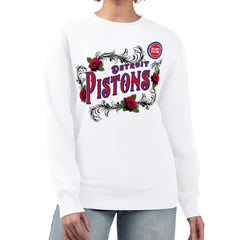 NBA Detroit Pistons G-III 4Her by Carl Banks Women's Roses Fleece Tri-Blend Sweatshirt sale