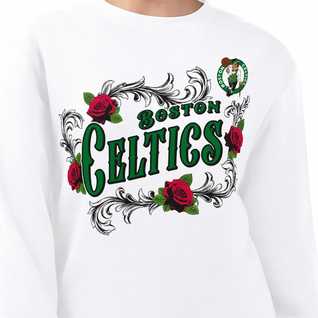NBA Boston Celtics G-III 4Her by Carl Banks Women's Roses Fleece Tri-Blend Sweatshirt