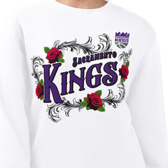 NBA Sacramento Kings G-III 4Her by Carl Banks Women's Roses Fleece Tri-Blend Sweatshirt