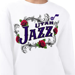 NBA Utah Jazz G-III 4Her by Carl Banks Women's Roses Fleece Tri-Blend Sweatshirt