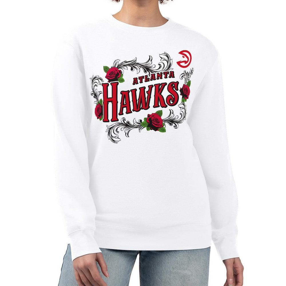 NBA Atlanta Hawks G-III 4Her by Carl Banks Women's Roses Fleece Tri-Blend Sweatshirt