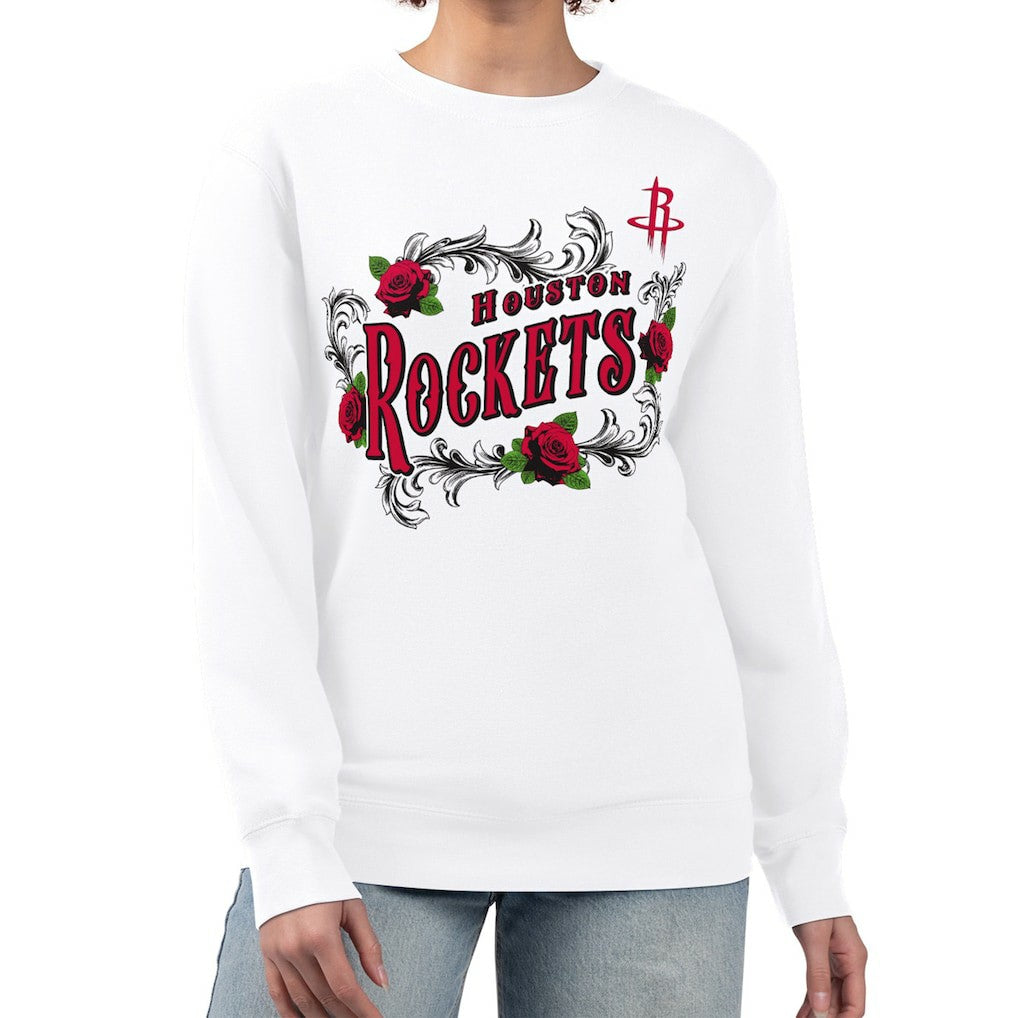 NBA Houston Rockets G-III 4Her by Carl Banks Women's Roses Fleece Tri-Blend Sweatshirt sale