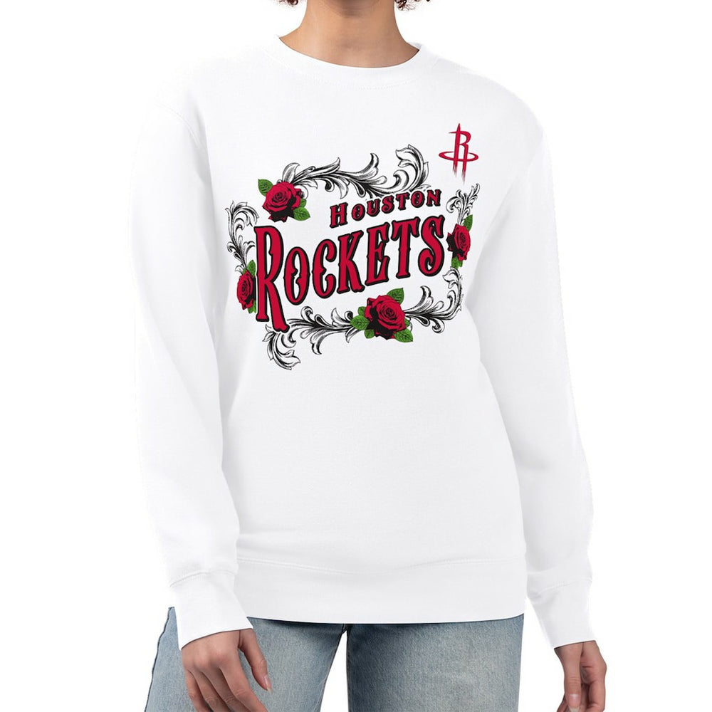 NBA Houston Rockets G-III 4Her by Carl Banks Women's Roses Fleece Tri-Blend Sweatshirt sale