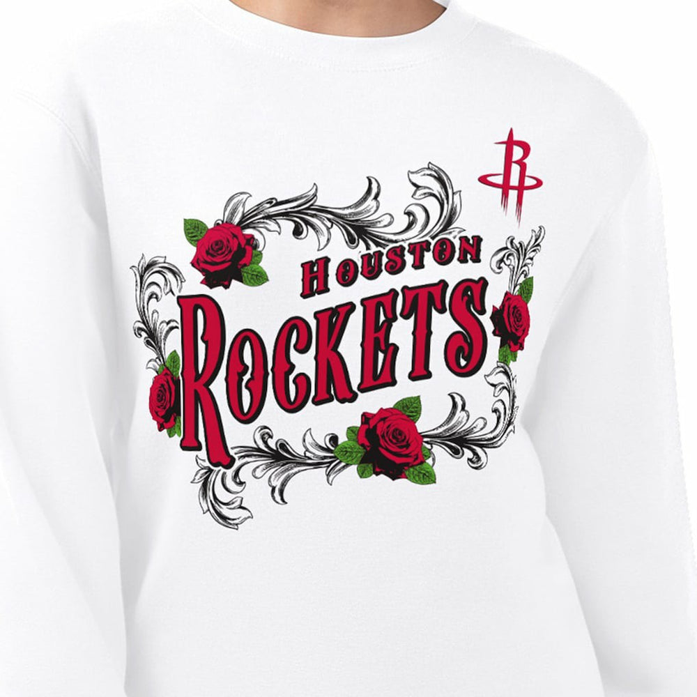 NBA Houston Rockets G-III 4Her by Carl Banks Women's Roses Fleece Tri-Blend Sweatshirt sale