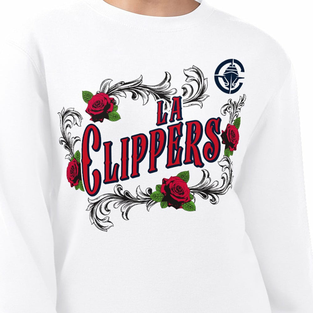 NBA LA Clippers G-III 4Her by Carl Banks Women's Roses Fleece Tri-Blend Sweatshirt