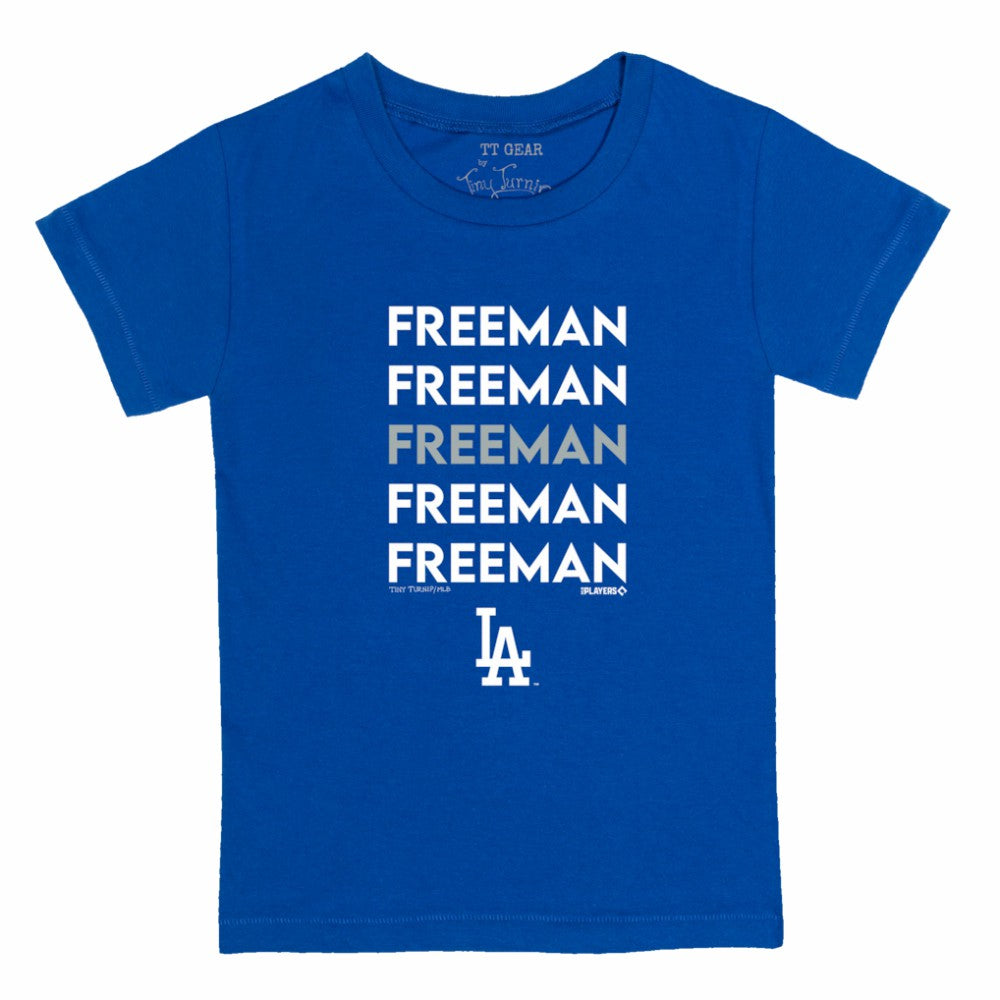 MLB Freddie Freeman Los Angeles Dodgers Tiny Turnip Youth Stacked Graphic T-Shirt