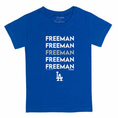 MLB Freddie Freeman Los Angeles Dodgers Tiny Turnip Youth Stacked Graphic T-Shirt