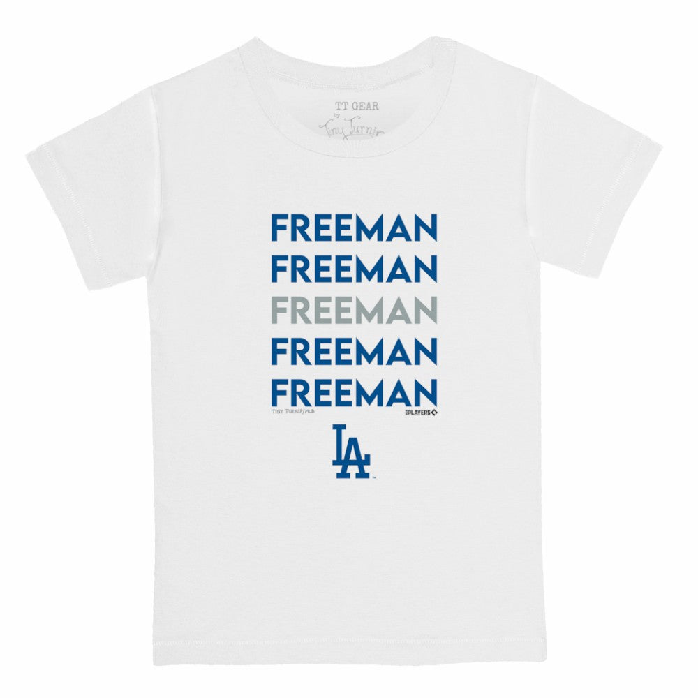 MLB Freddie Freeman Los Angeles Dodgers Tiny Turnip Youth Stacked Graphic T-Shirt