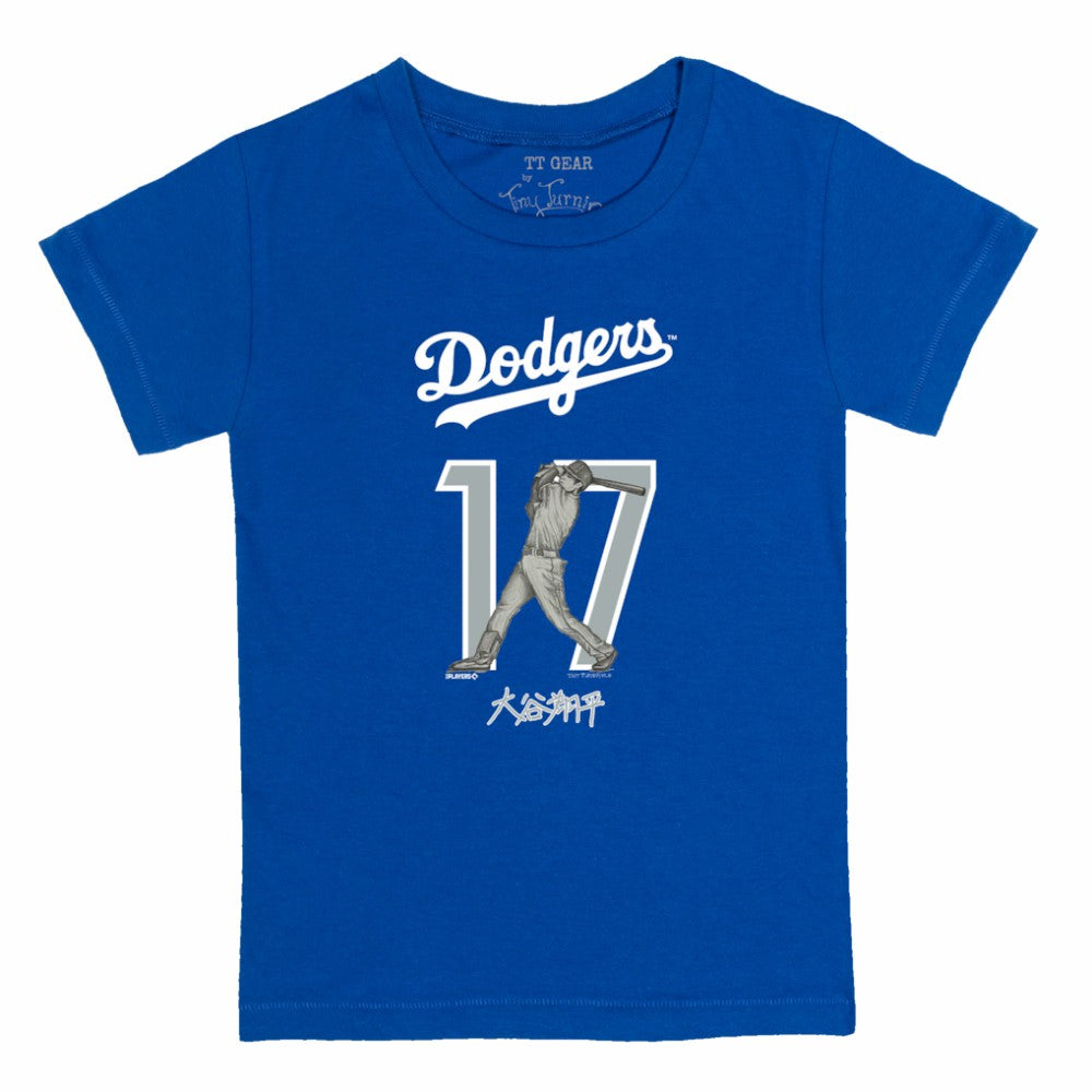MLB Shohei Ohtani Los Angeles Dodgers Tiny Turnip Youth Kanji Batting Graphic T-Shirt