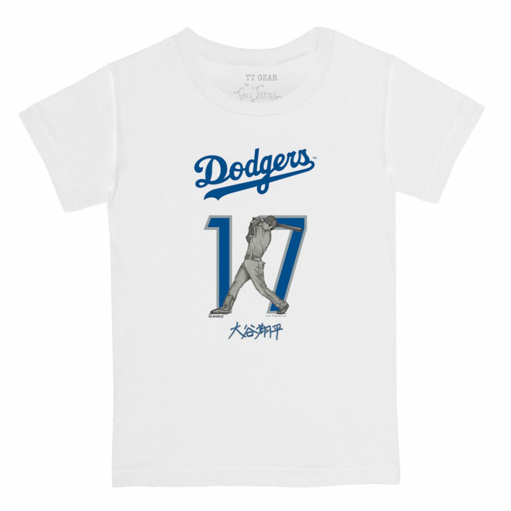MLB Shohei Ohtani Los Angeles Dodgers Tiny Turnip Youth Kanji Batting Graphic T-Shirt