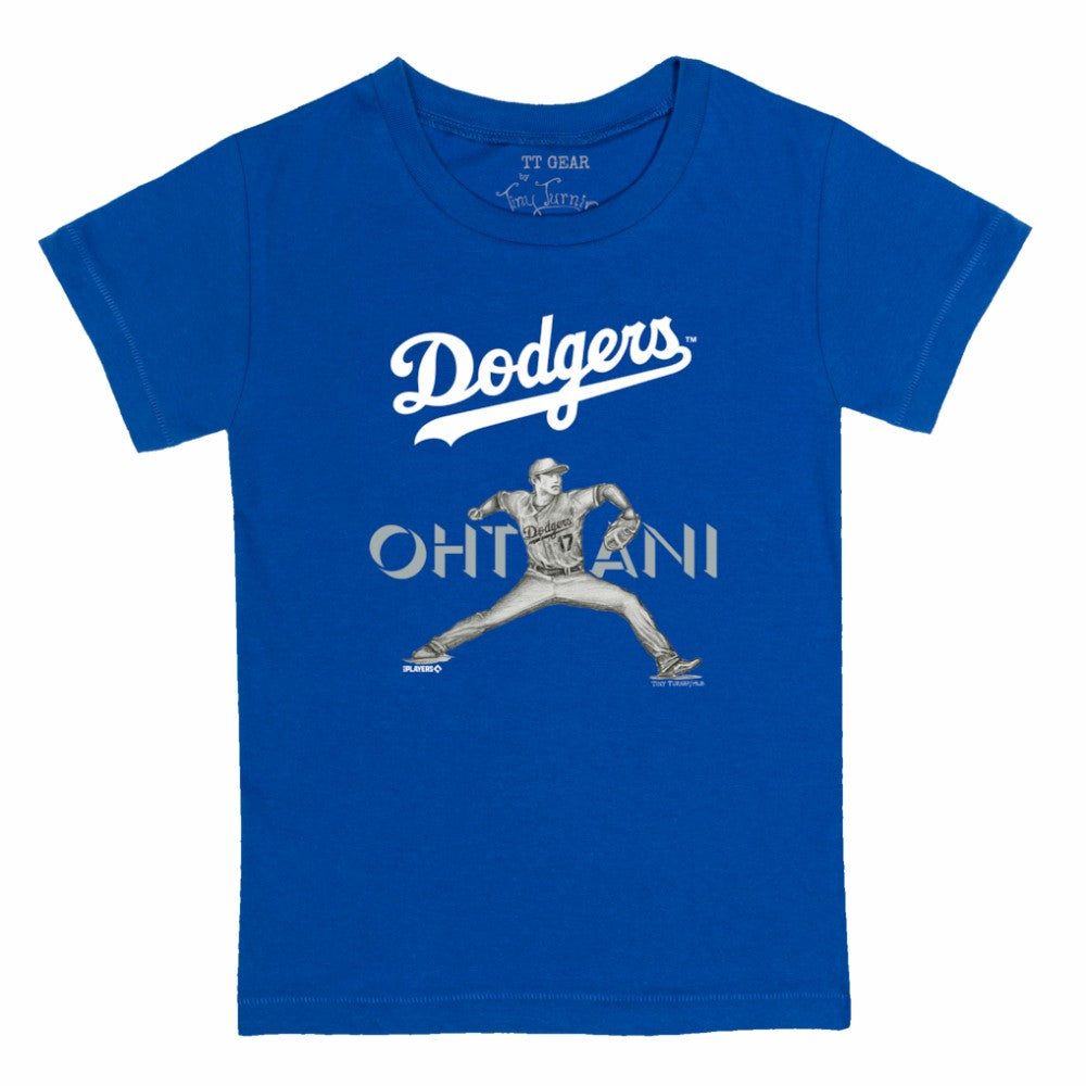 MLB Shohei Ohtani Los Angeles Dodgers Tiny Turnip Youth Pitch Graphic T-Shirt