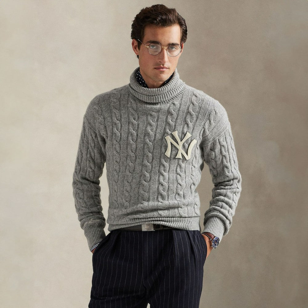 MLB New York Yankees Polo Ralph Lauren Wool Turtleneck Sweater