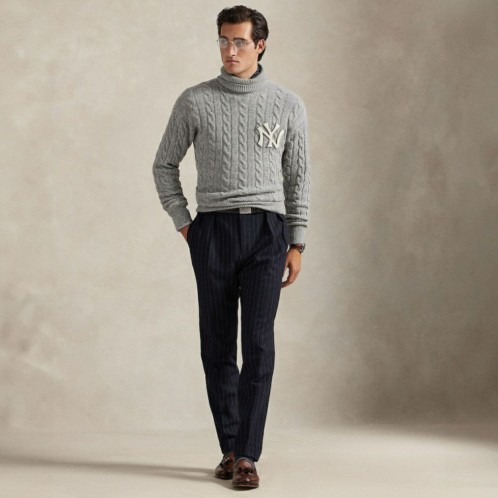 MLB New York Yankees Polo Ralph Lauren Wool Turtleneck Sweater