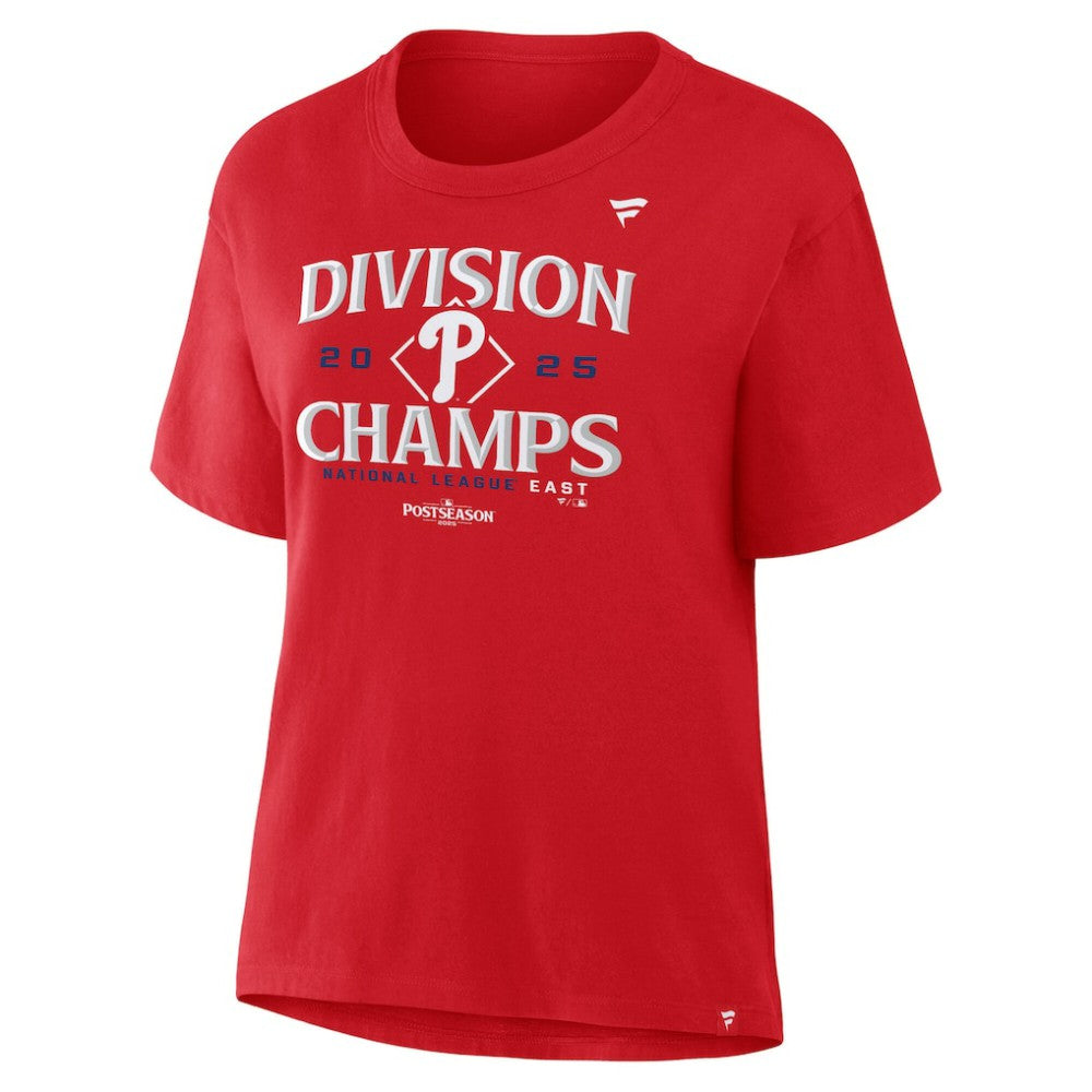 MLB Philadelphia Phillies Fanatics Women's 2025 NL East Division Champions Locker Room Plus Size T-Shirt