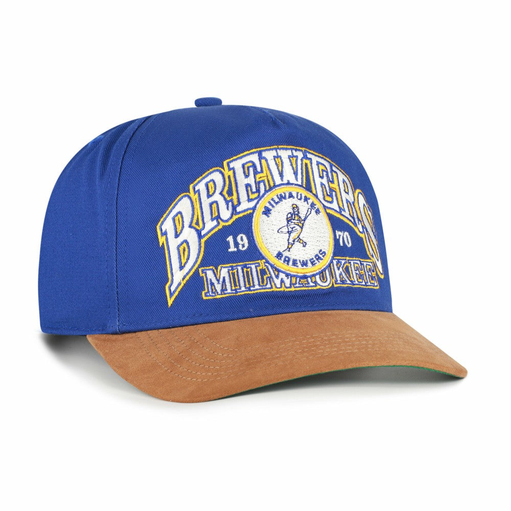 MLB Milwaukee Brewers '47 Cooperstown Break Wood Suede Hitch Adjustable Hat