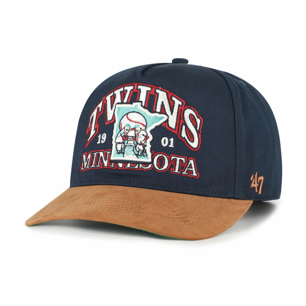MLB Minnesota Twins '47 Cooperstown Break Wood Suede Hitch Adjustable Hat