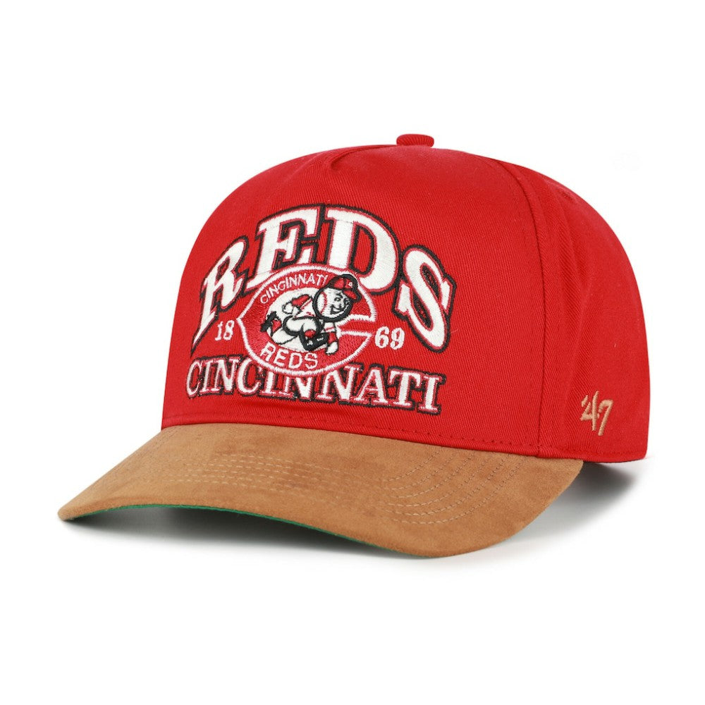 MLB Cincinnati Reds '47 Cooperstown Break Wood Suede Hitch Adjustable Hat