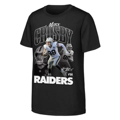 Maxx Crosby  Outerstuff Youth Triple Pic T-Shirt - Las Vegas Raiders